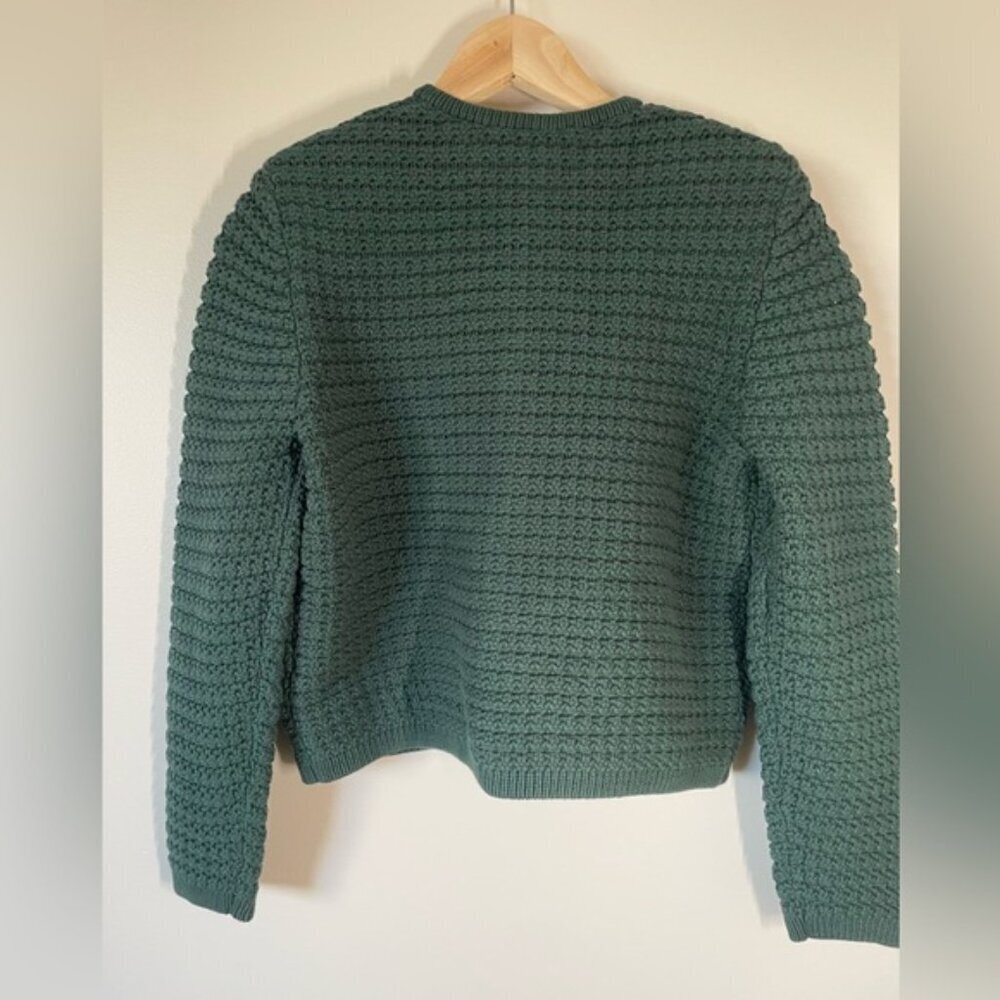 NEW Ba&sh Bash Gaspard Tweed Cardigan Jacket Vertbouteille Dark Green | sz 1 / S - Picture 6 of 12